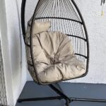 Barton Premium Large Hanging Egg Chair Lounge Chair Patio Wicker UV-Resistant Thick Cushion Relaxing Basket w/Stand photo review