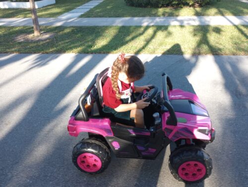 Kid Trax Toddler UTV Electric Ride-On Toy, Kids 3-5 Years Old, 6 Volt Battery and Charger, Max Rider Weight 60 lbs, LED Headlights, Red. photo review