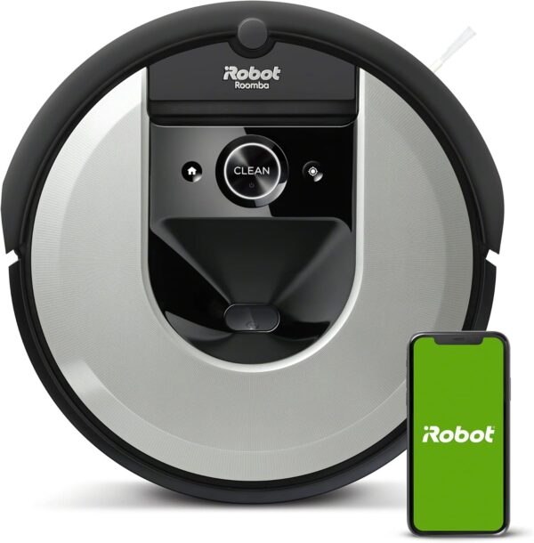 iRobot Roomba i7 (i7156) – Aspirateur robot connecté – 2 extracteurs en caoutchouc multi-surfaces – Idéal pour les animaux de compagnie – Cartographie, mémorise et s'adapte à votre maison