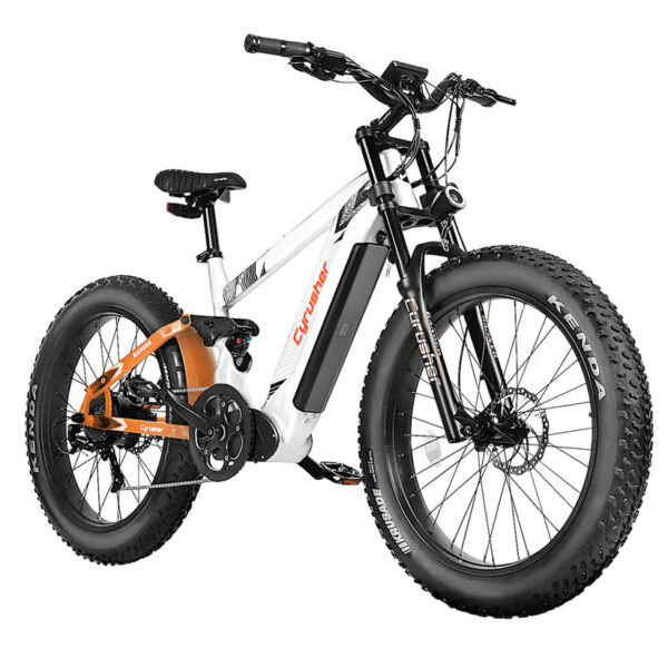 Vélo électrique tout-terrain Cyrusher Ranger Mountain Moteur 750 W Vitesse de pointe 28 MPH Batterie 52 V 20 Ah Autonomie 56 miles